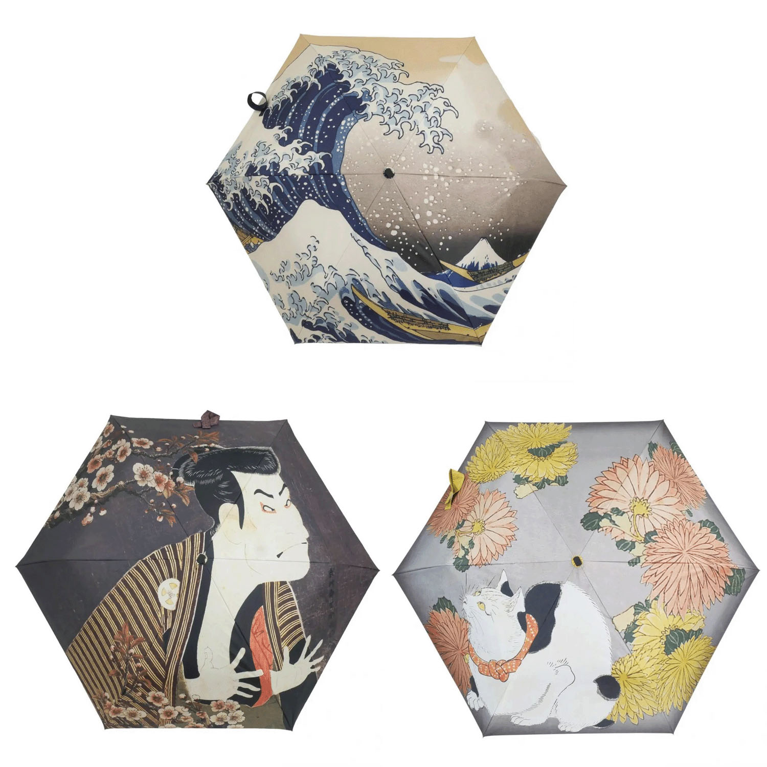 晴雨兼用折り畳み傘 浮世絵づくし