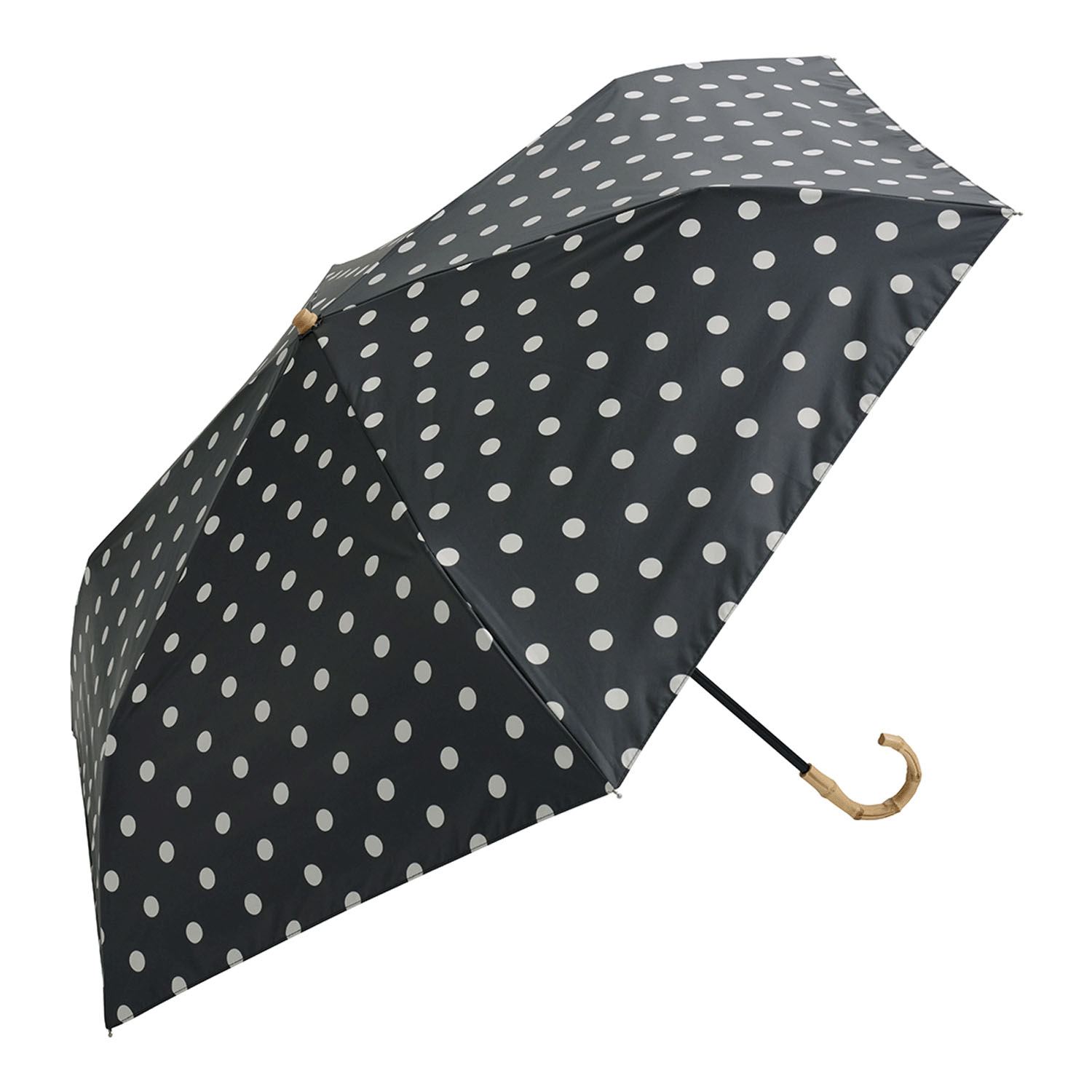 【because】 晴雨兼用 PUドットラージ日傘