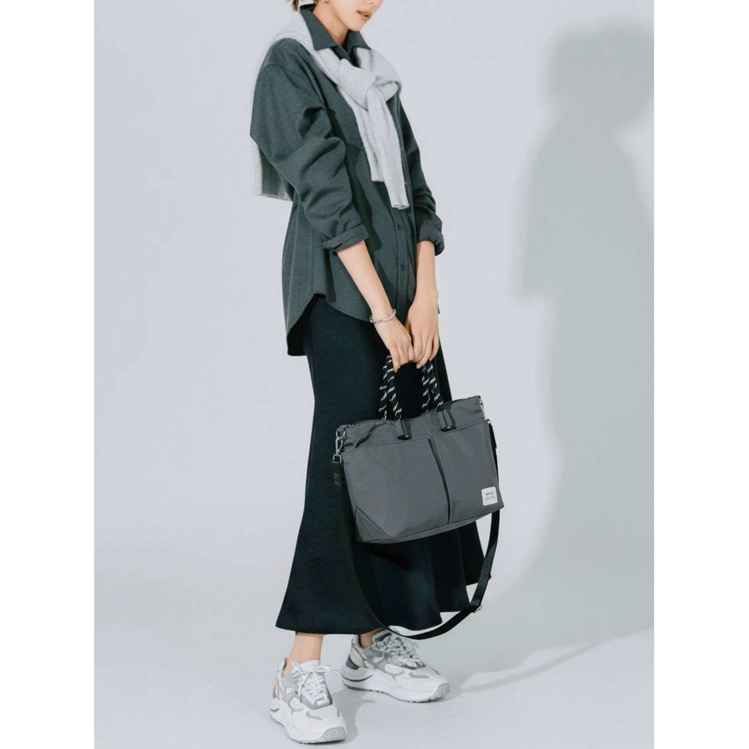 MACARONIC STYLE ナイロンダブルポケット2WAYバッグ