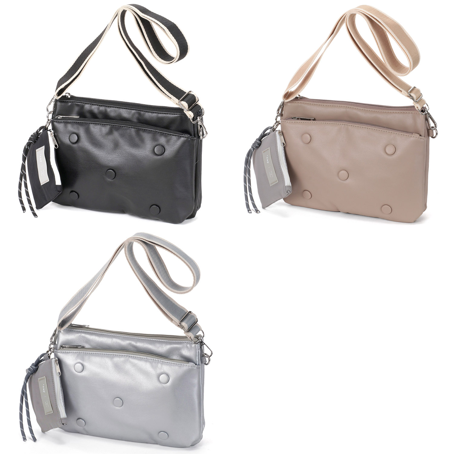 【9月上旬入荷予定】nap くるみ型押しショルダーバッグ