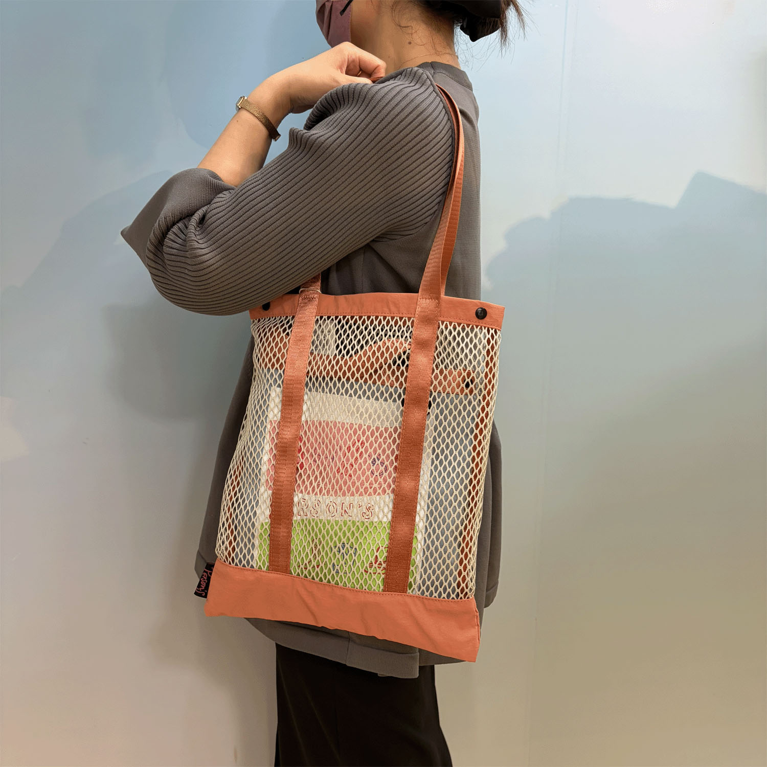 PERSONS 保冷INBAG付きマチ無しトートバッグ