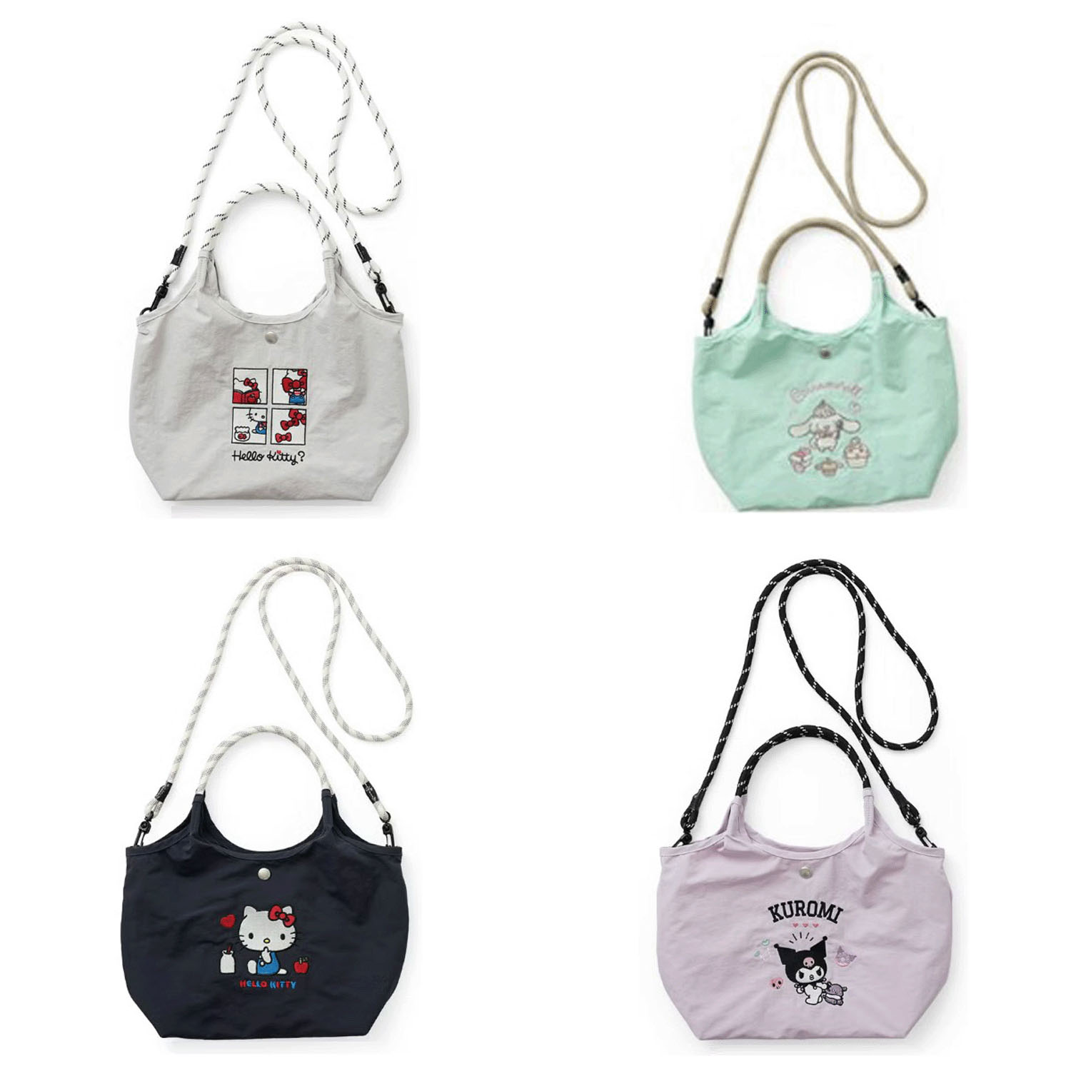 サンリオキャラクターズ ナイロン刺繍2WAYバッグ