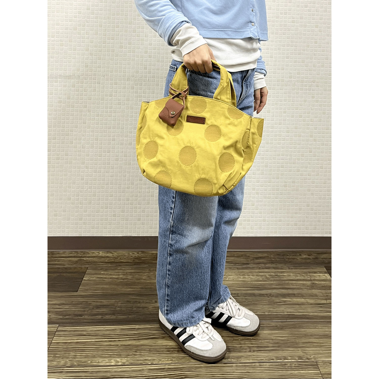 toleur ドット刺繍バルーントートバッグ
