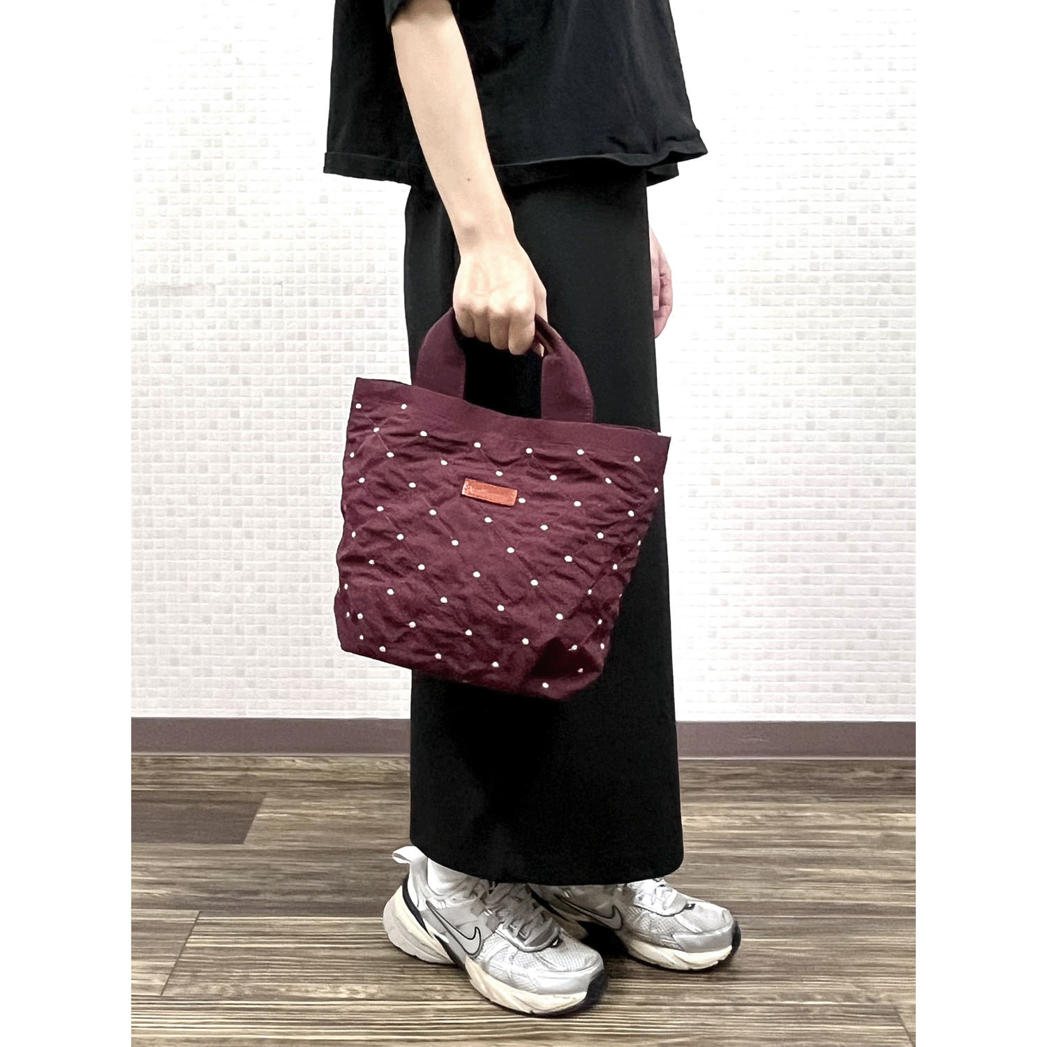 toleur ステッチドット刺繍バッグ