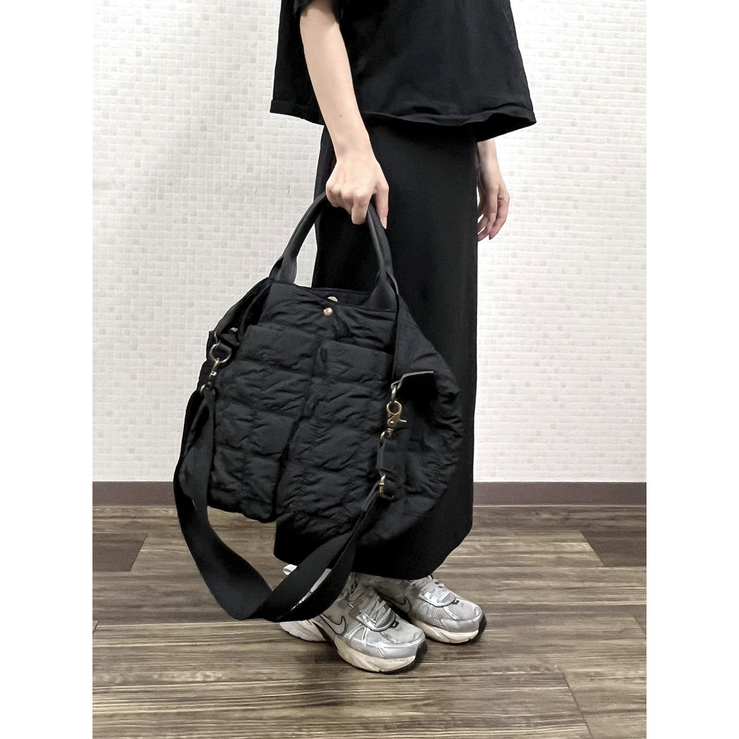 toleur ナイロンキルティング2WAYトートバッグ