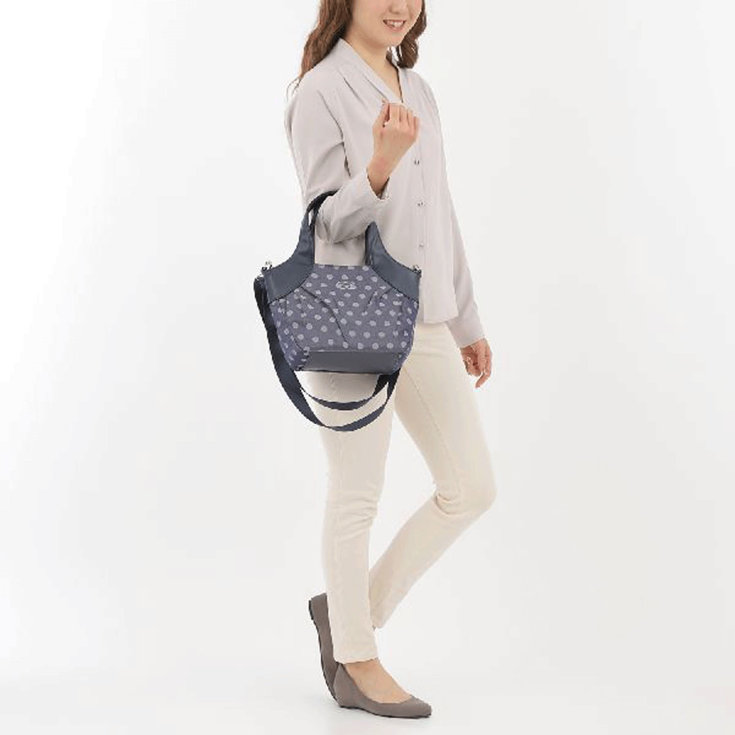 SAVOY ドット柄2WAYバッグ