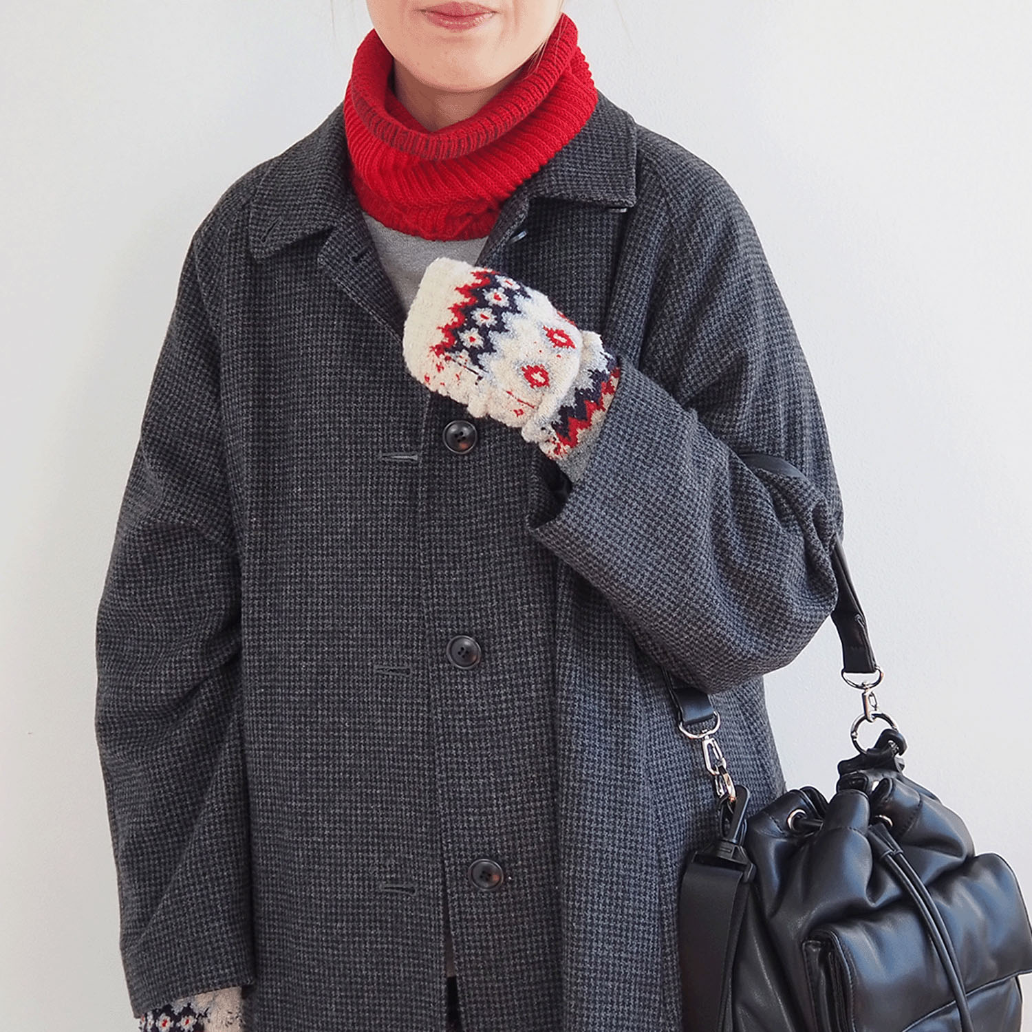 MAISON BLANCE ニュージーランドウール混ネックウォーマー
