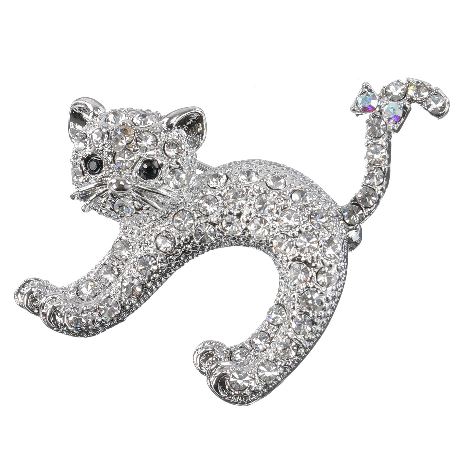 尻尾伸ばし猫ブローチ