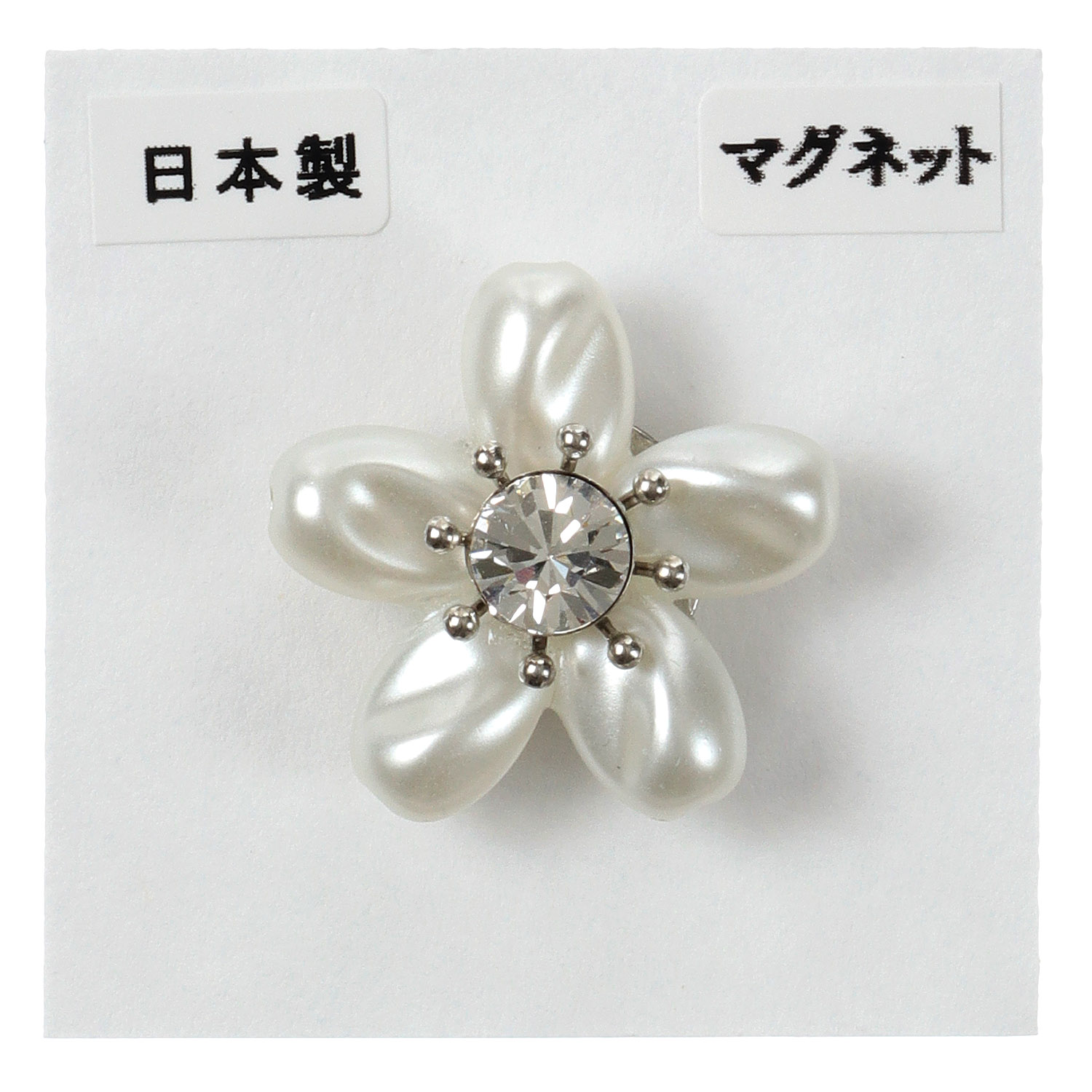 バロックパール花マグネットブローチ 小