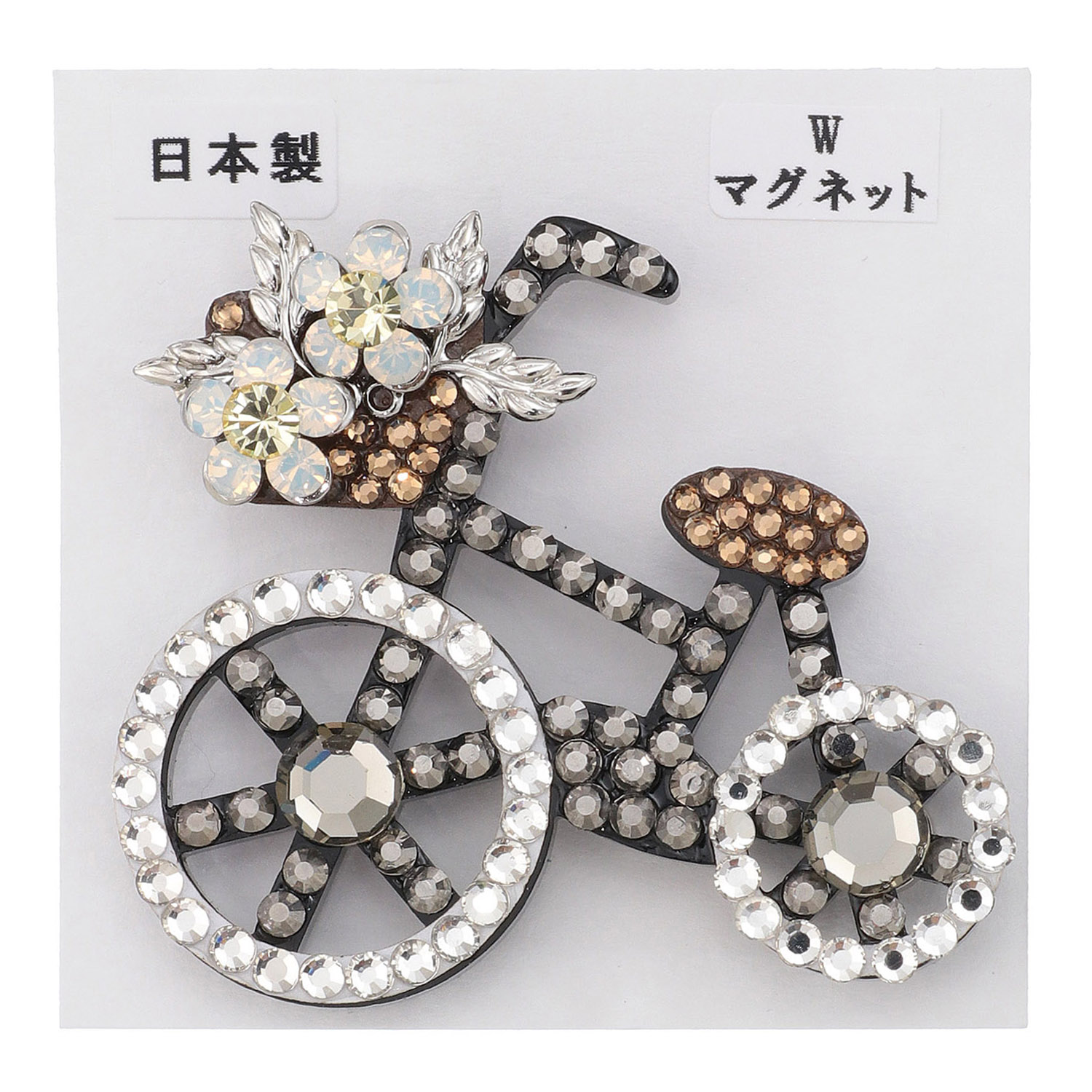 カゴ自転車マグネットブローチ