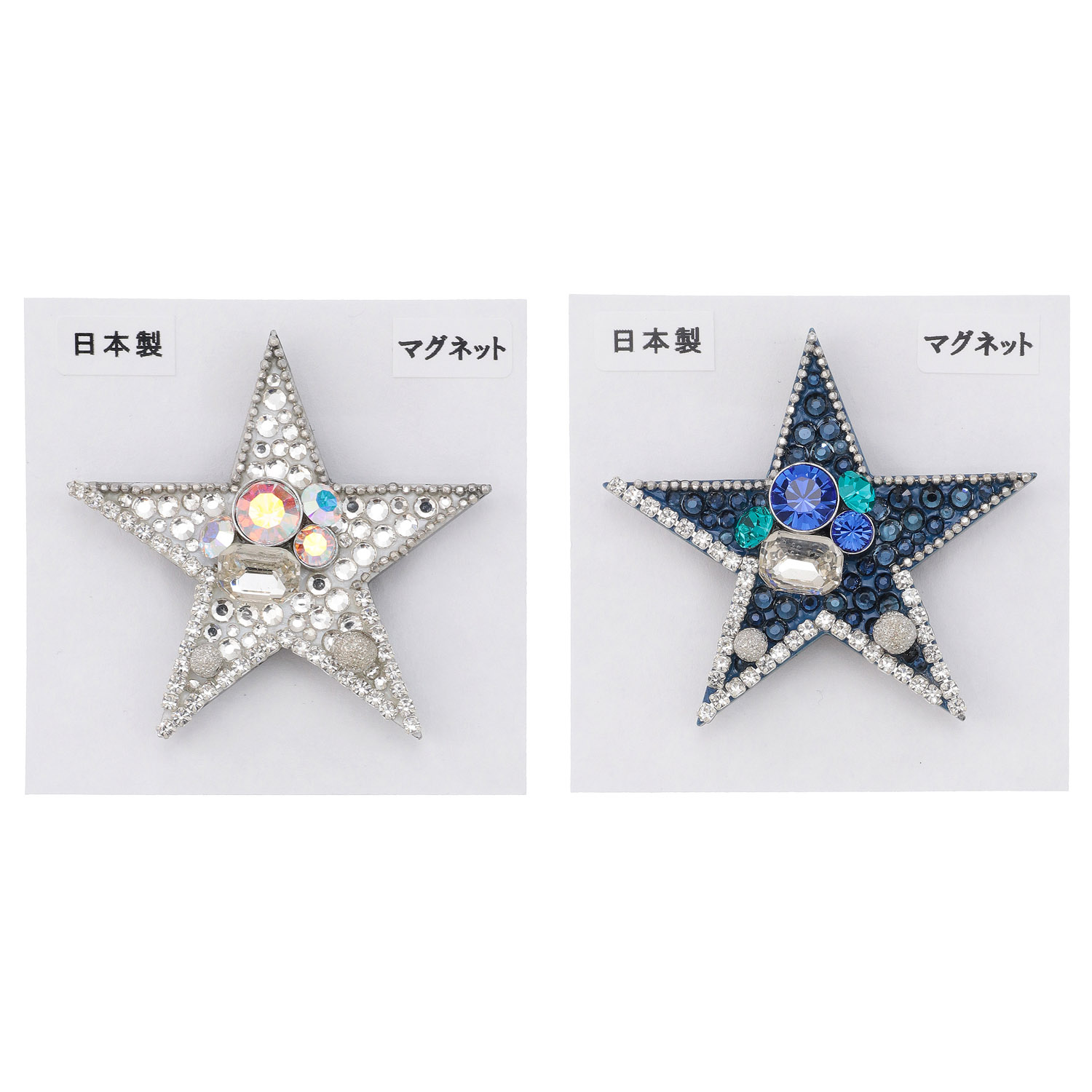 星ビジューマグネットブローチ