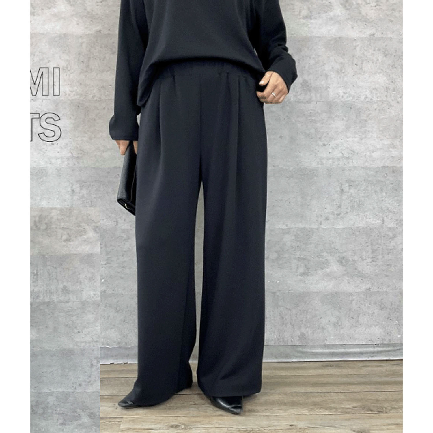 Anna Kerry 1タックセミワイドパンツ
