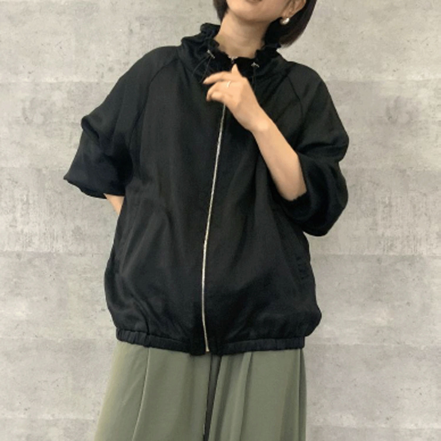 Anna Kerry ドロストスタンドカラーブルゾン