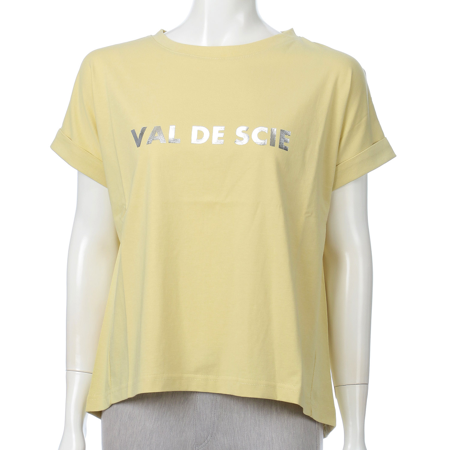 Cloche 袖ロールアップロゴTシャツ