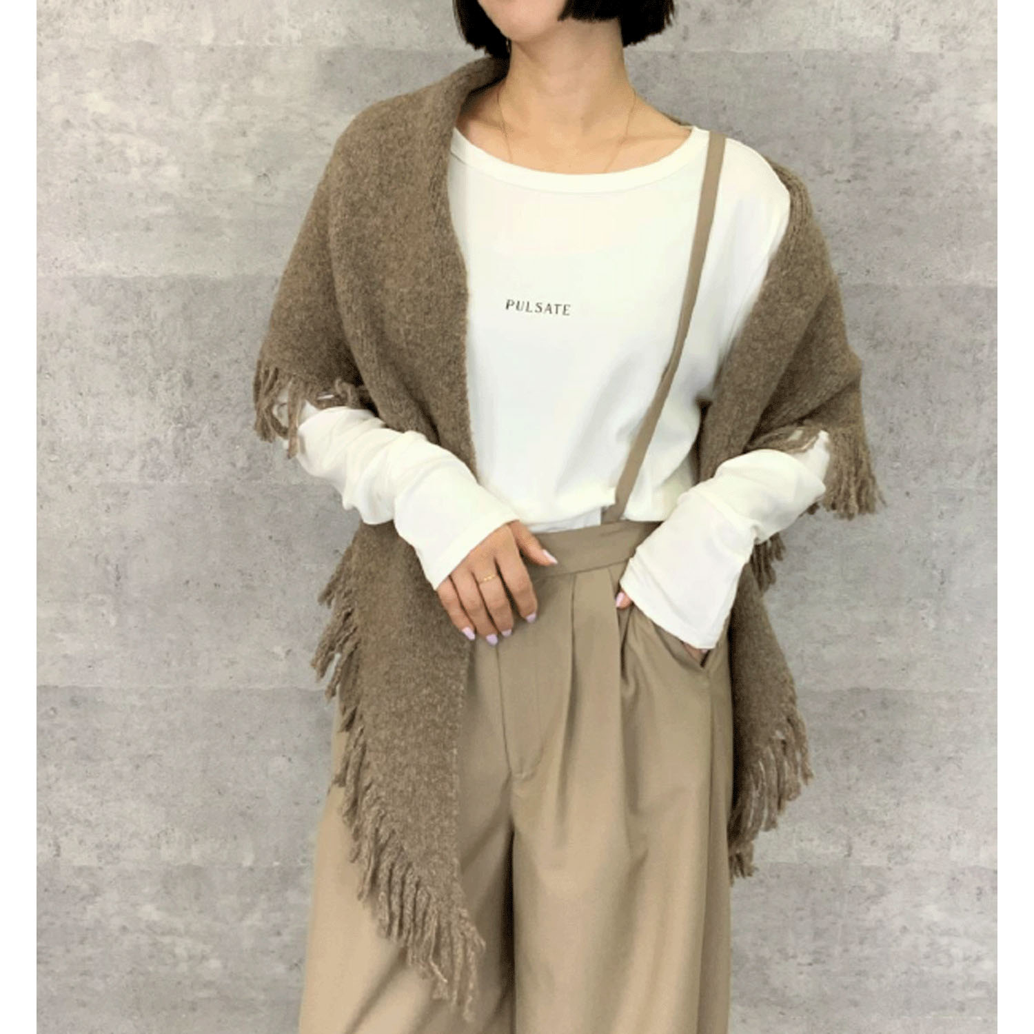 Anna Kerry 三角フリンジマフラー
