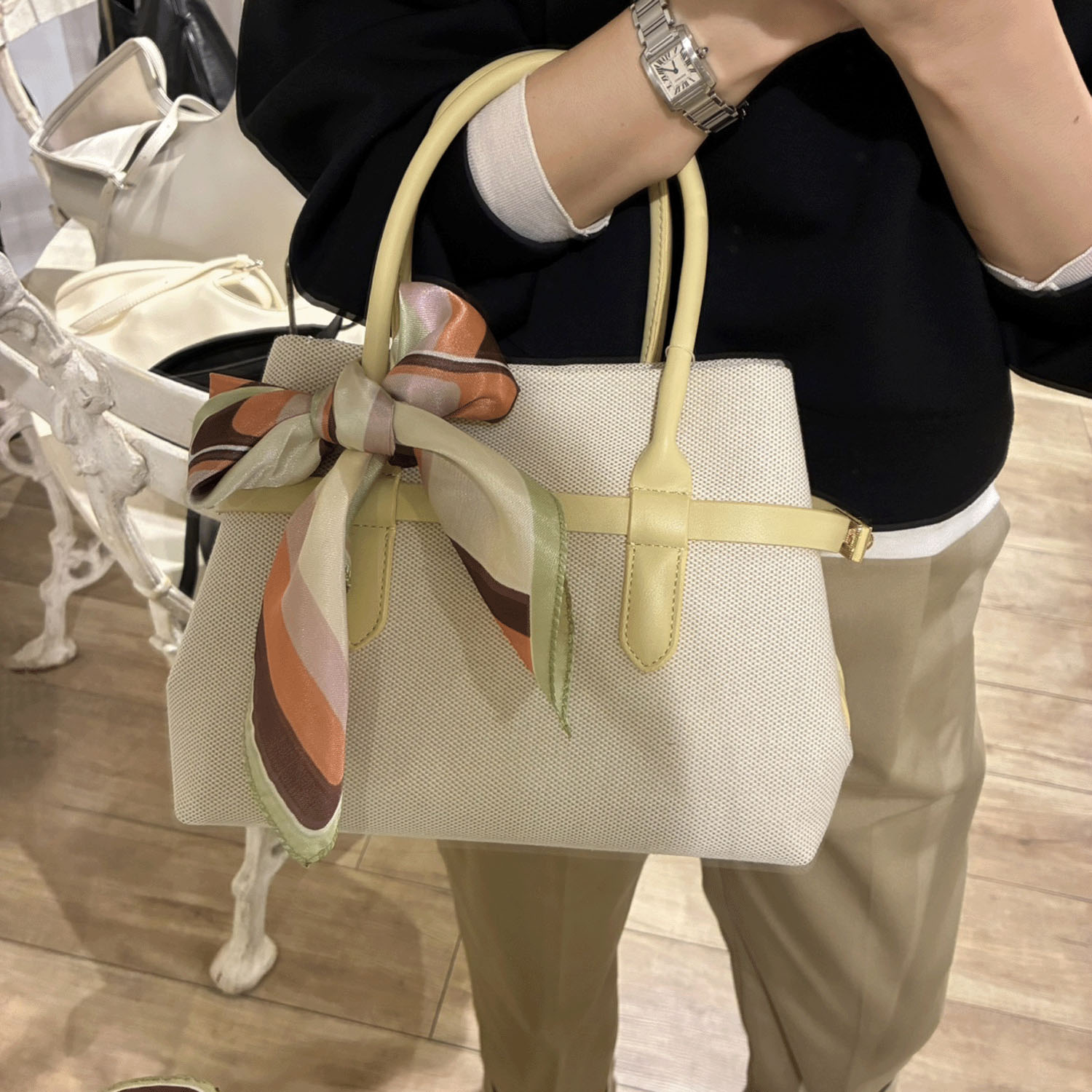 cachecache スカーフ付エルガリートート