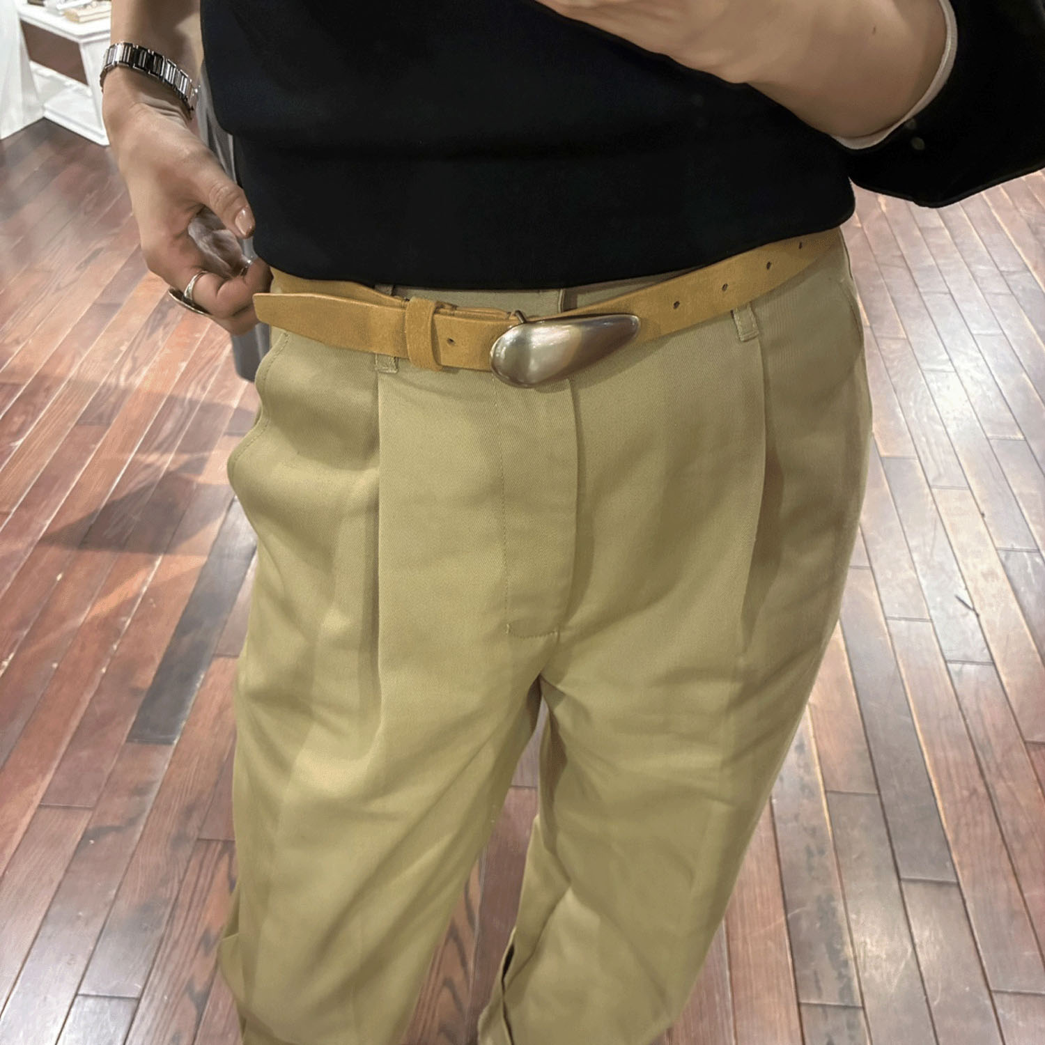 kakatoo オーバルバックルベルト