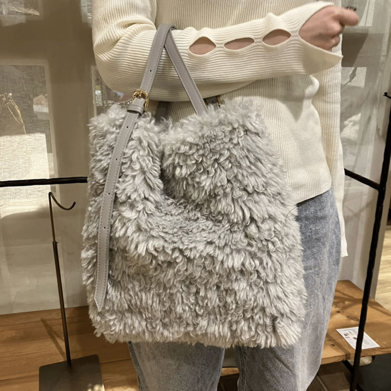 cachecache 2WAYベルトハンドルエコファートート