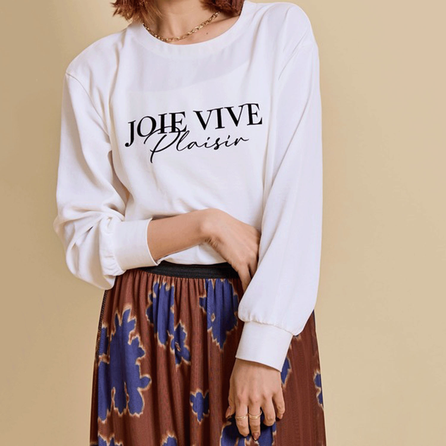 LHELBIE ブラウスロゴロンTシャツ