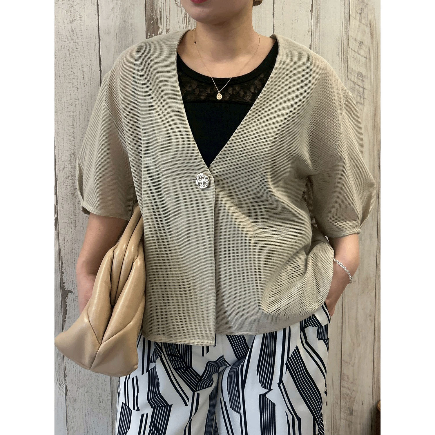 【Insta Live】ROSIEE メッシュ半袖ジャケット
