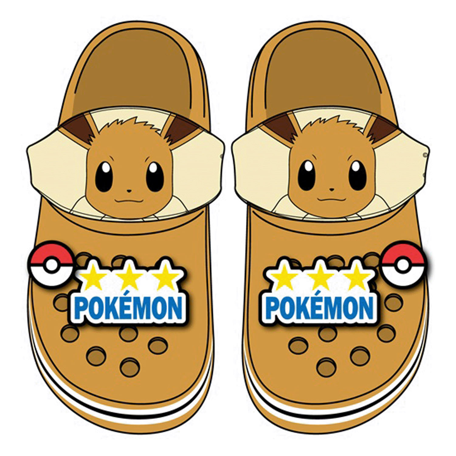 ポケットモンスター 大人用サンダル イーブイ ベージュ 24cm