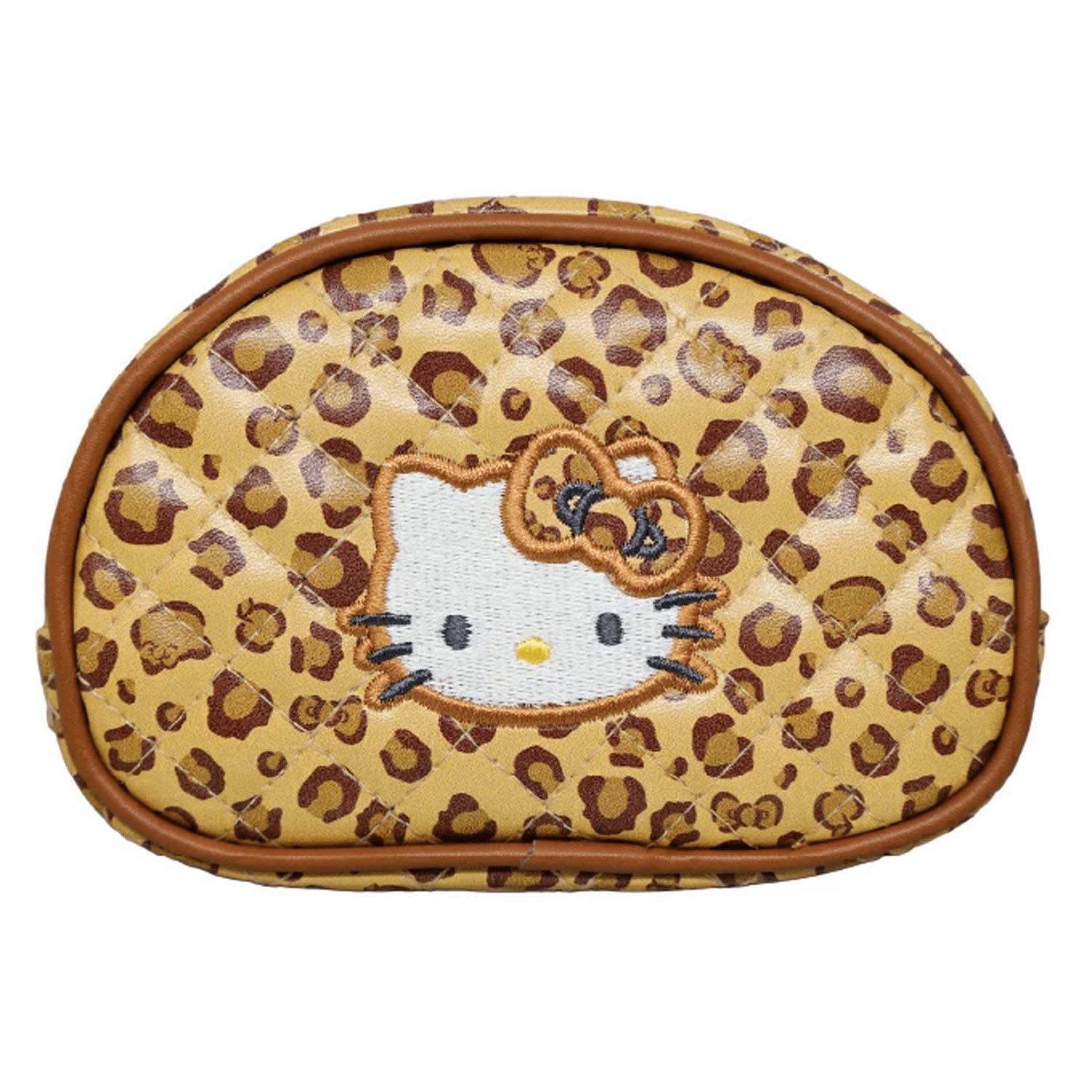 サンリオ ハローキティ ヒョウ柄 キルティングミラーポーチ