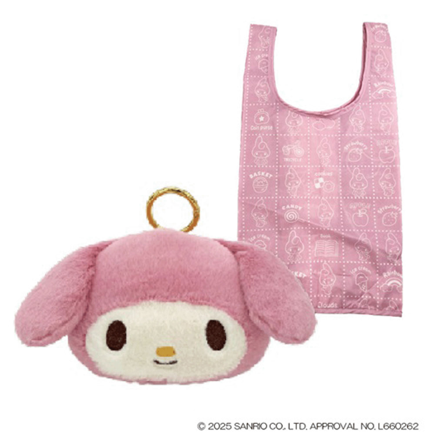 サンリオ マイメロディ くすみレトロぬいぐるみエコバッグ