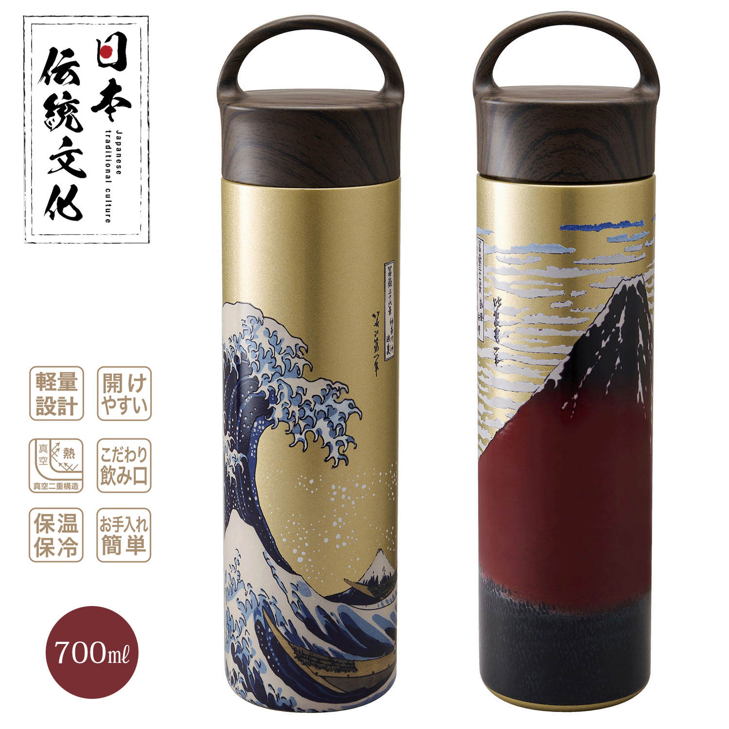 日本伝統文化ステンレスマグボトル700ml