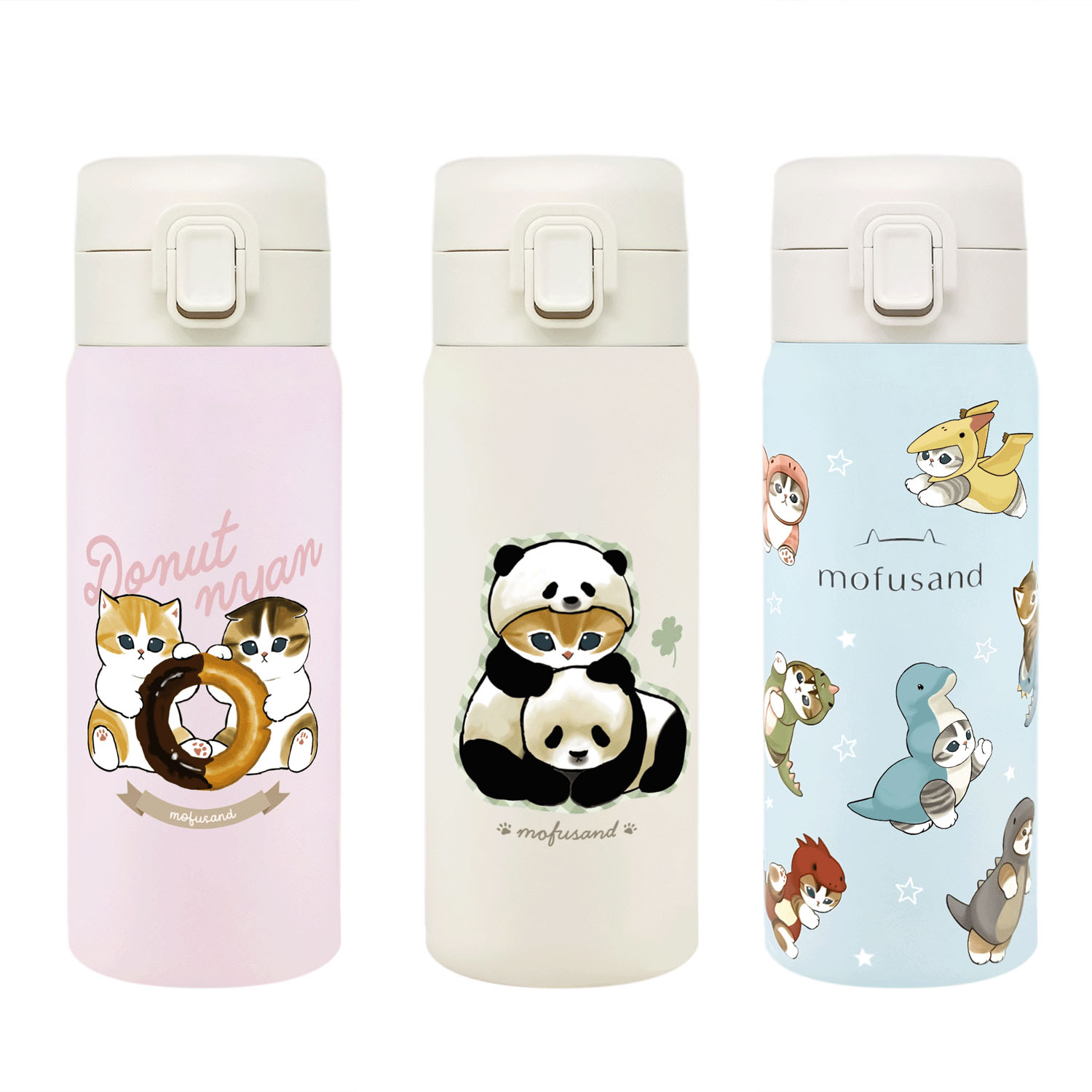 mofusand（モフサンド） ステンレスワンプッシュボトル 350ml