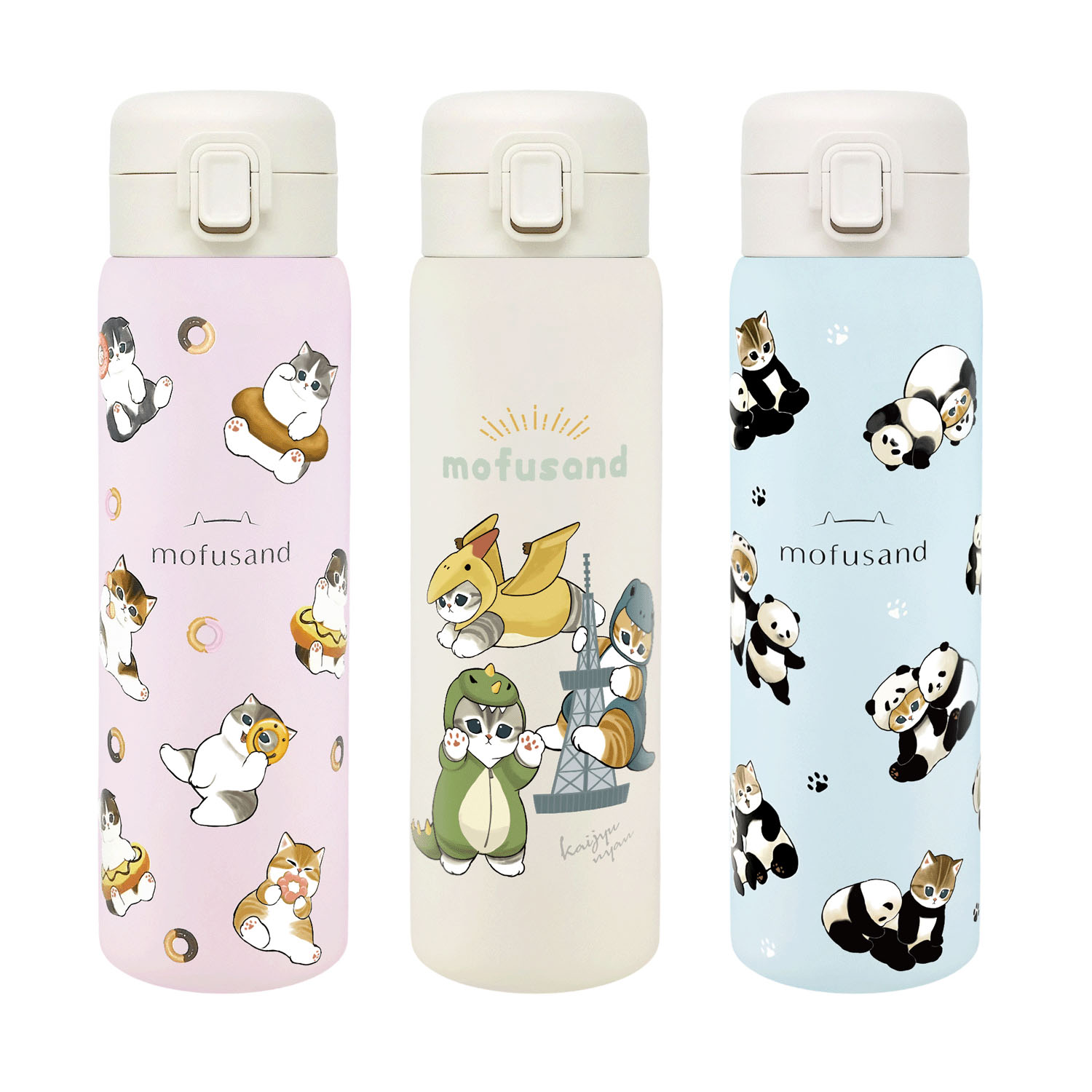 mofusand（モフサンド）  ステンレスワンプッシュボトル 480ml