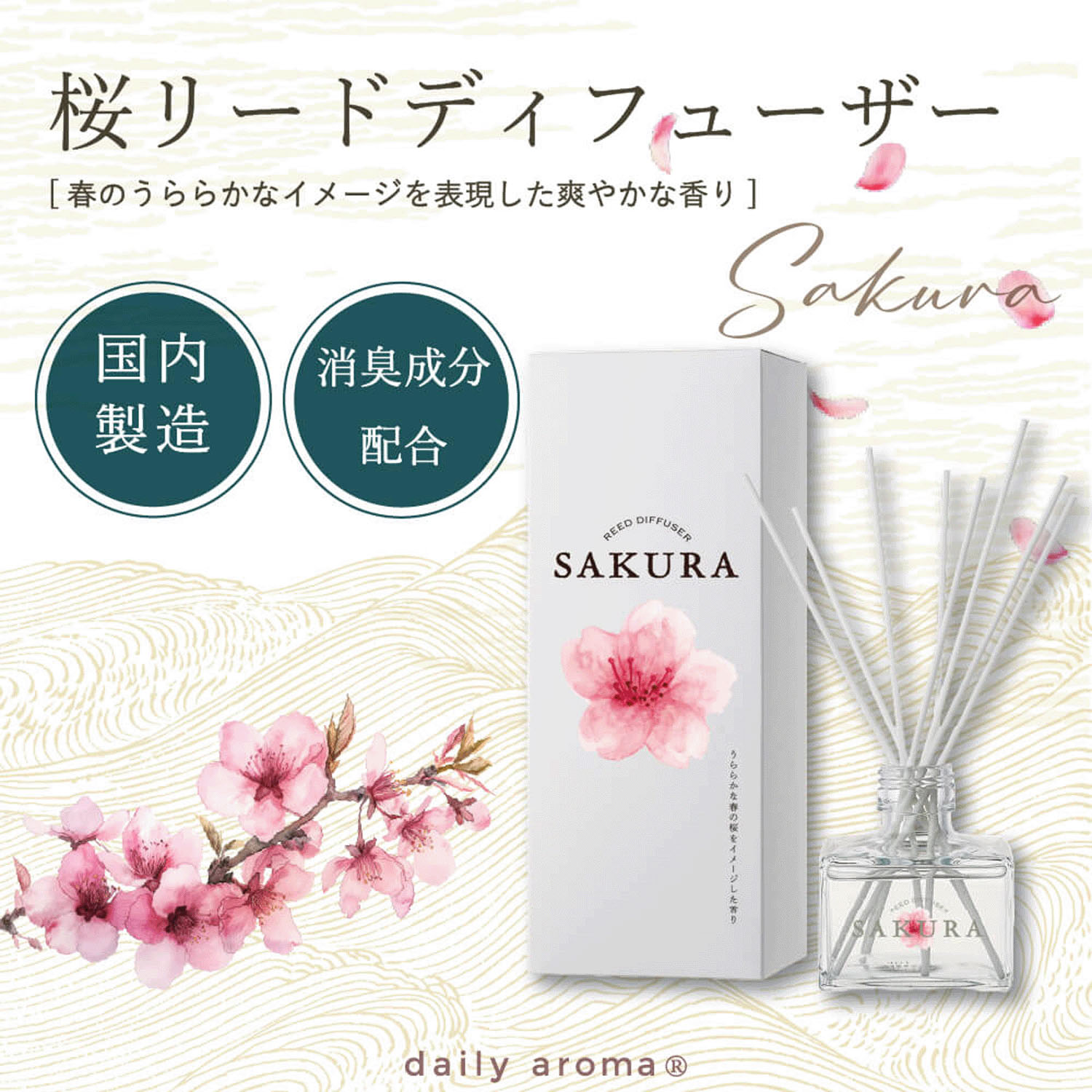 【予約可能品】桜リードディフューザー