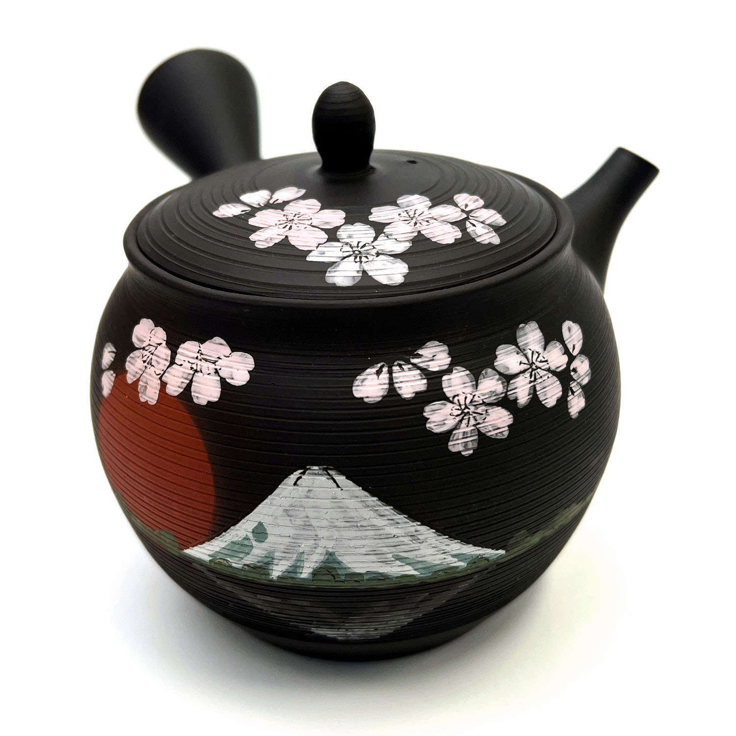 玉光作 富士桜急須