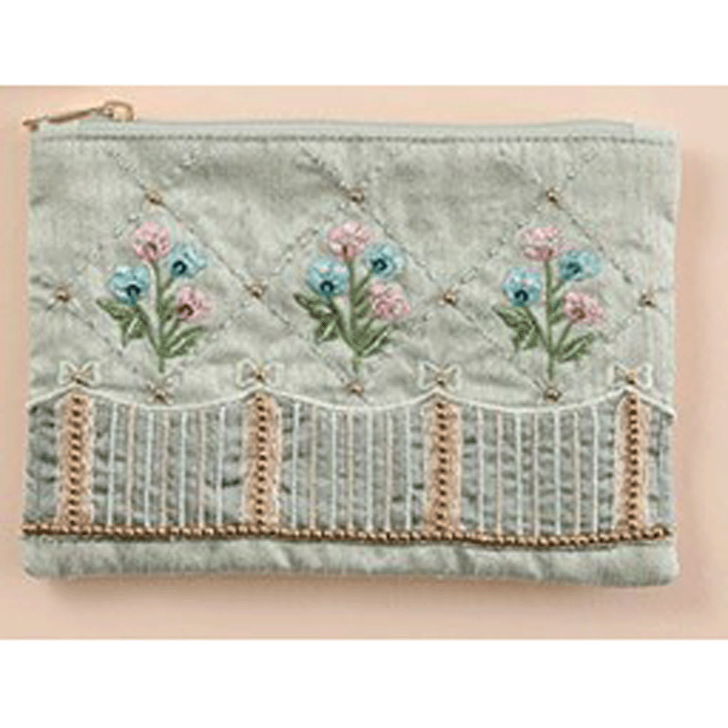 ビーズ 刺繍 ティッシュポーチ