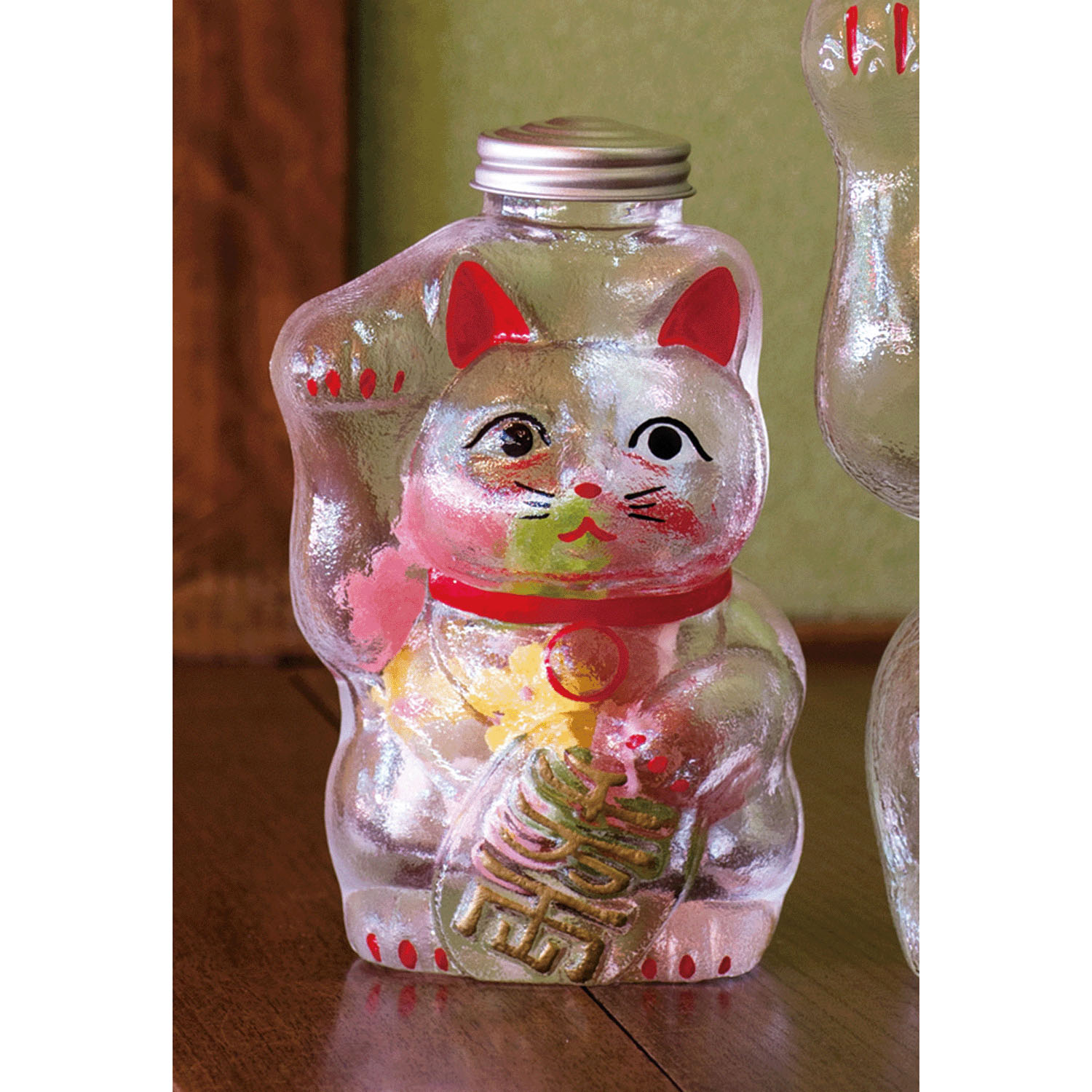 招き猫 菓子びん 小
